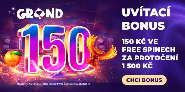 Vstupní bonus GrandWin – 150 free spinů pro nové hráče