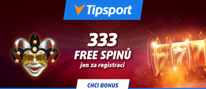 Free spiny u Tipsportu za dokončení plné registrace