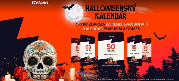 Betano halloweenský kalendář je připraven pro vás.