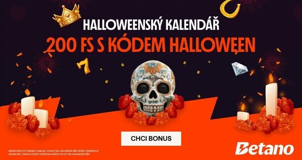 Získejte s promo kódem HALLOWEEN free spiny navíc.