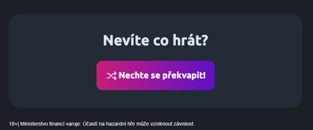 Vyzkoušejte náhodnou hru v nabídce Betana